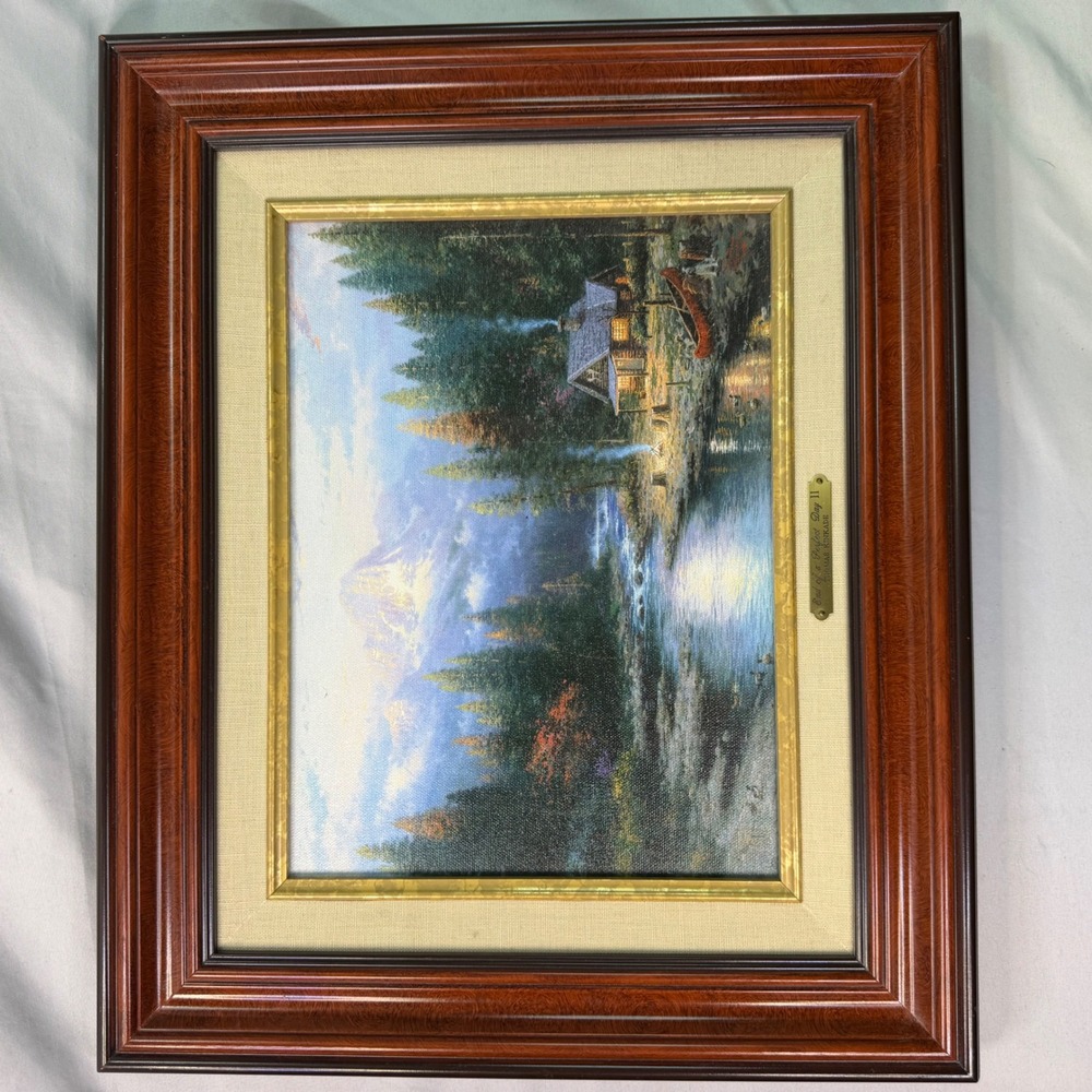 Thomas Kinkade End of a Perfect Day II Framed Canvas Classics Collection 1998